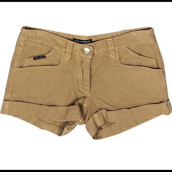 D&G khaki denim shorts 🥂 US 8 - Picture 1 of 5